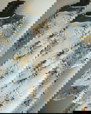 ROCHIE MIDI ORGANZA FLORAL