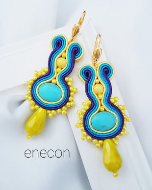 Cercei soutache lungi