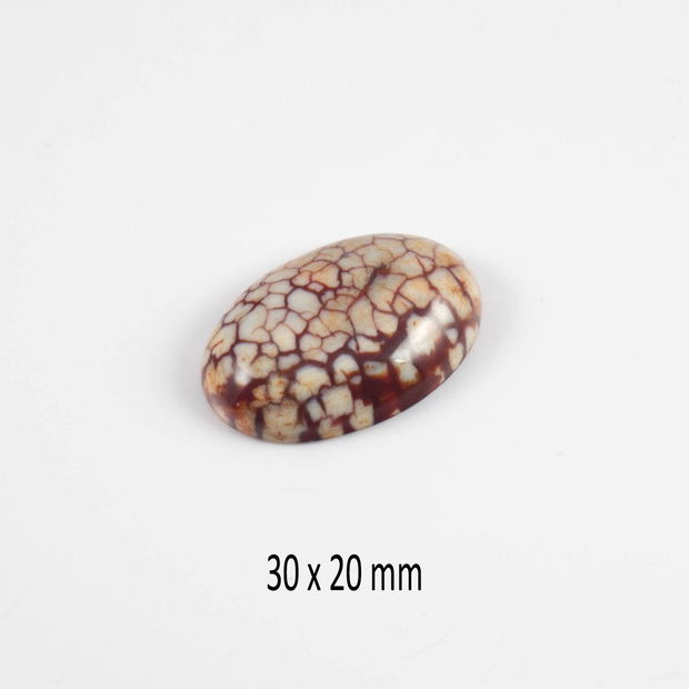 Cabochon Agata peruana, 30 x 20 mm, CSP-125