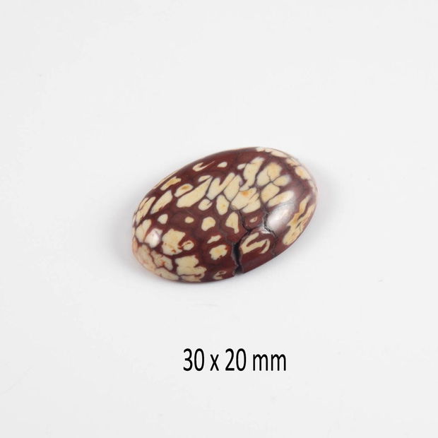 Cabochon Agata peruana, 30 x 20 mm, CSP-127