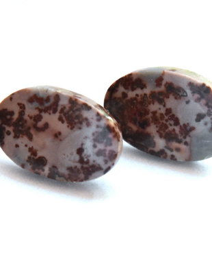 Cercei argint si opal dendritic