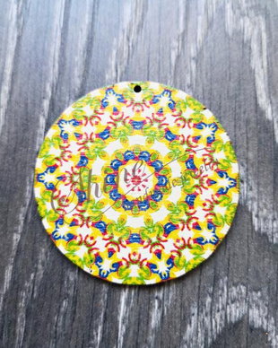 Pandantiv mandala 2, 60x2.5mm