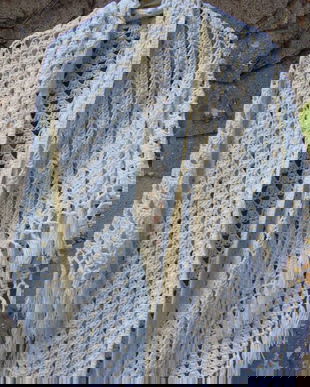 Esarfa crosetata crem