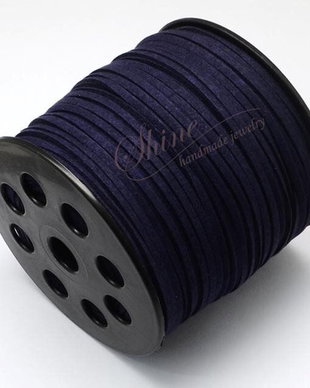 Snur suede Midnight Blue, 3.0x1.4mm