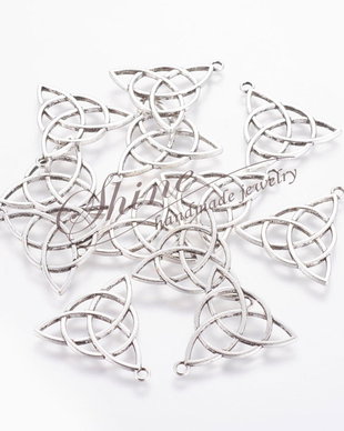 Pandantiv celtic knot, argintiu antichizat