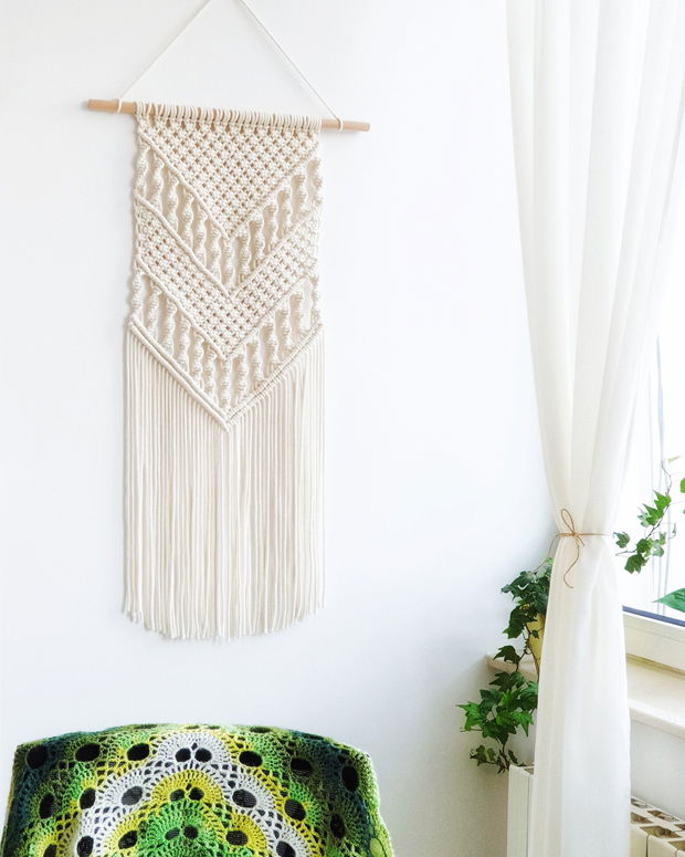 Decoratiune macrame pentru perete 10012