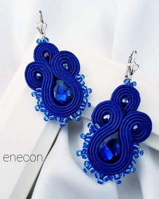 Cercei soutache ROYAL BLUE