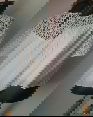 HALLHUBER BLUZA BUMBAC DANTELA