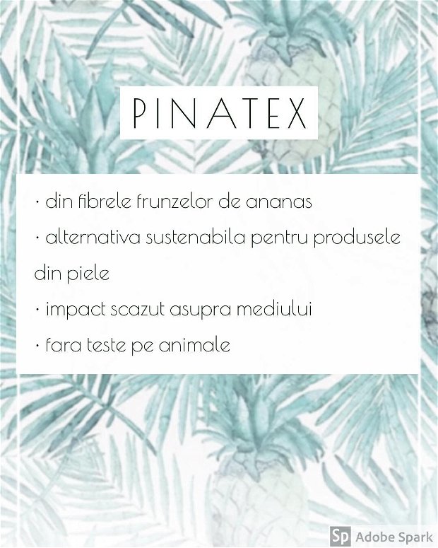 Portofel MiniP "AD15" din Pinatex / piele din ananas, slim