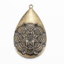 Pandantiv lacrima gravata, bronz 63x30mm  BZLAK 166