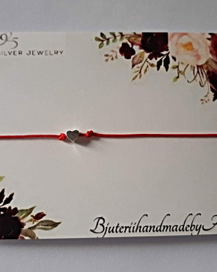 Bratara minimalista inimioara argint
