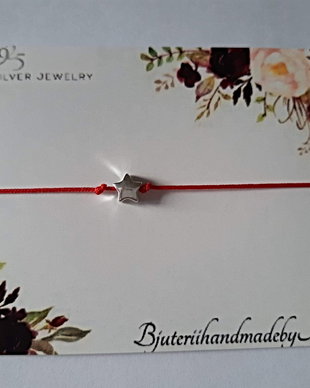 Bratara minimalista stea argint