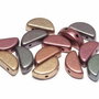 Semi Circle Beads, 5x10 mm, Purple Iris Gold - 01640