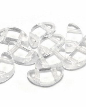 Semi Circle Beads, 5x10 mm, Crystal - 00030