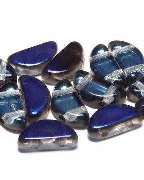Semi Circle Beads, 5x10 mm, Crystal Azuro - 00030-22201