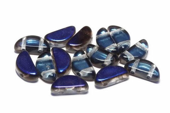 Semi Circle Beads, 5x10 mm, Crystal Azuro - 00030-22201
