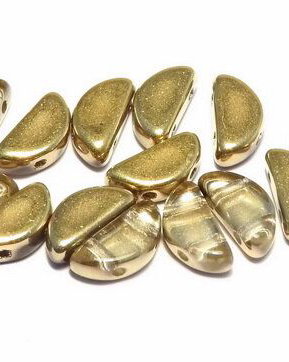 Semi Circle Beads, 5x10 mm, Crystal Amber - 00030-26441
