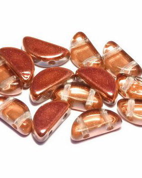 Semi Circle Beads, 5x10 mm, Crystal Sunset - 00030-27137
