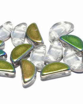 Semi Circle Beads, 5x10 mm, Crystal Vitrail - 00030-28101
