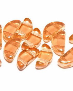 Semi Circle Beads, 5x10 mm, Crystal Apricot Medium - 00030-29121