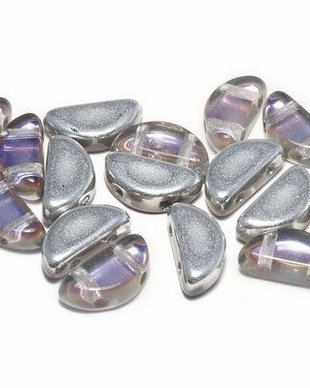 Semi Circle Beads, 5x10 mm, Crystal Volcano - 00030-29942