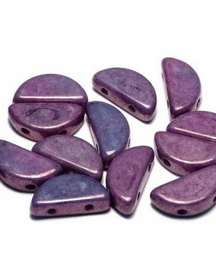 Semi Circle Beads, 5x10 mm, Chalk White Lila Vega Luster - 03000-15726