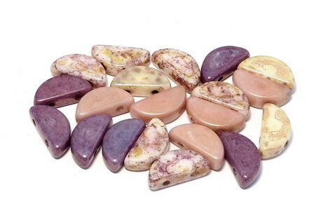 Semi Circle Beads, 5x10 mm, Vineyard - 00030-Mix4