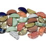 Semi Circle Beads, 5x10 mm, Earthtone- 00030-Mix6