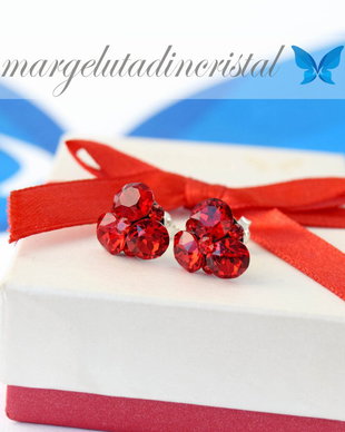 Swarovski - Trio Chaton / Red