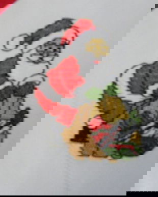 Servet brodat Mos Craciun