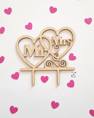 Topper nunta, topper Mr&Mrs, topper tort nunta, decoratiune tort nunta, decor Mr&Mrs