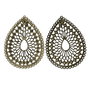 Pandantiv filigranat subtire, lacrima bronz 68x50mm BZLAK-T 008