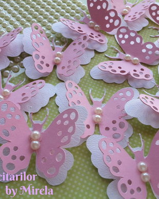 Fluturi decorativi roz