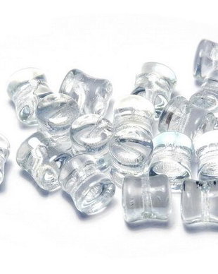 Diabolo Beads, 4x6 mm, Crystal Lagoon - 00030-23701