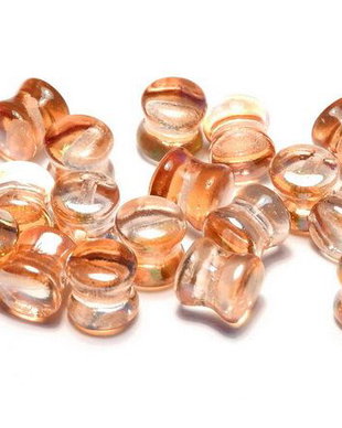 Diabolo Beads, 4x6 mm, Crystal Apricot Medium - 00030-29121