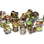 Diabolo Beads, 4x6 mm, Crystal Magic Green - 00030-95400