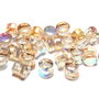 Diabolo Beads, 4x6 mm, Crystal Lemon Rainbow - 00030-98534