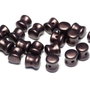 Diabolo Beads, 4x6 mm, Alabaster Pastel Dark Brown - 02010-25036