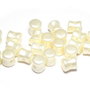 Diabolo Beads, 4x6 mm, Alabaster Pastel Lt.Cream - 02010-25110