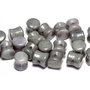 Diabolo Beads, 4x6 mm, Chalk White Grey Luster - 03000-14449