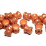 Diabolo Beads, 4x6 mm, Chalk White Gold Luster - 03000-14497
