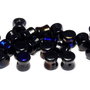Diabolo Beads, 4x6 mm, Jet Azuro - 23980-22201