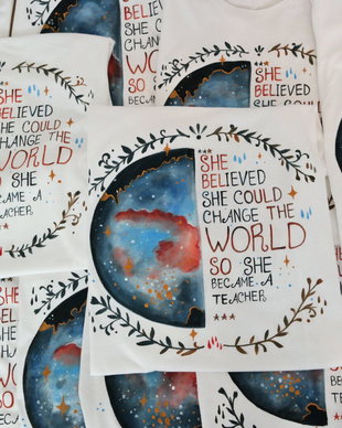 Tricouri Pictate  " Teacher "