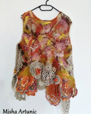 Vandut Vesta impaslita si crosetata, boho chic