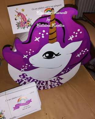 Cutie de dar botez Unicorn