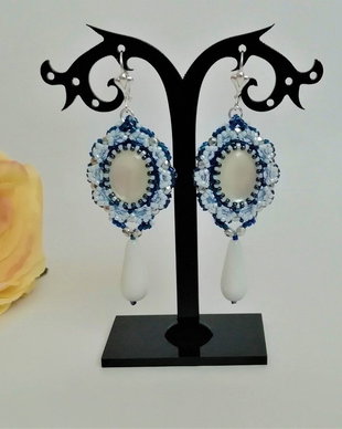 Cercei "White&Blue roses"