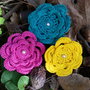 Flori crosetate.colorate.Brose