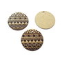 Pandantiv boho pictat motive etno, emailat3 20mm  GPLAK-T 003