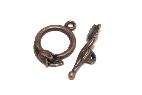 Inchizatoare toggle, cupru, 20x14 mm