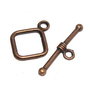 Inchizatoare toggle, cupru, 18x14 mm